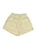 Zara 100% Lyocell Solid Yellow Ivory Shorts Size 7 - photo 1