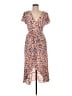 Nicole Miller Floral Tan Casual Dress Size 8 - photo 1