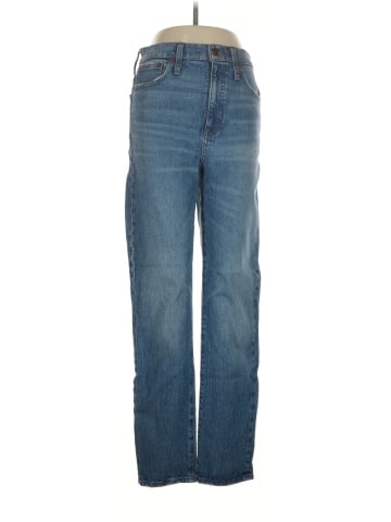 Madewell Tall Classic Straight Jeans in Nearwood Wash (view 1)