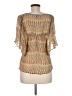 Ella Moss 100% Silk Tan 3/4 Sleeve Silk Top Size M - photo 2