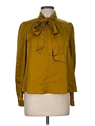 Diane von Furstenberg Long Sleeve Silk Top (view 1)
