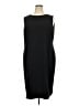 Kasper Solid Black Cocktail Dress Size 20 - photo 1
