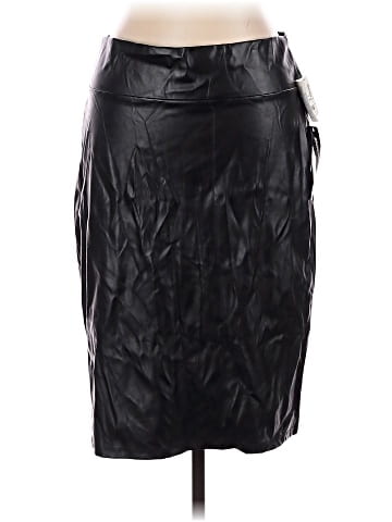 Double Take Faux Leather Skirt (view 1)