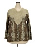 Norton McNaughton 100% Acrylic Animal Print Gold Pullover Sweater Size 2X - photo 1