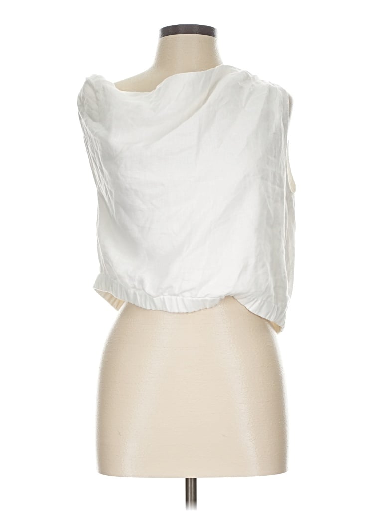 Pre-owned Dissh Sleeveless Blouse In White