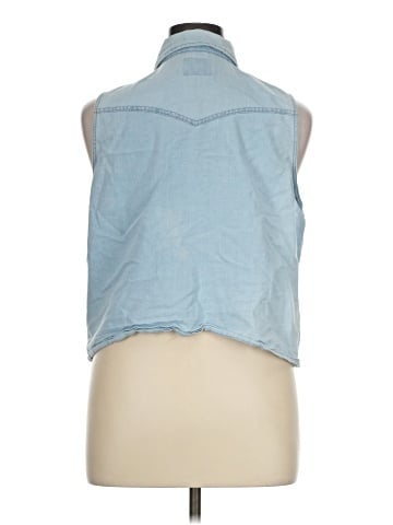 Ultra Flirt Sleeveless Button-Down Shirt (view 2)