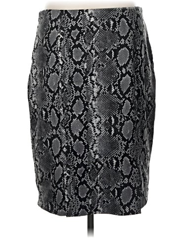 MICHAEL Michael Kors Faux Leather Skirt (view 2)