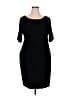 Connected Apparel Solid Black Cocktail Dress Size 18 - photo 1