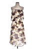 Volcom 100% Polyester Print Ivory Cocktail Dress Size 10 - photo 1