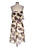 Volcom 100% Polyester Print Ivory Cocktail Dress Size 10 - photo 2
