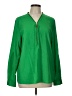MICHAEL Michael Kors 100% Polyester Green Long Sleeve Blouse Size L - photo 1