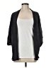 Wrap 100% Linen Gray Cardigan Size 6 - photo 1