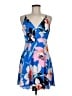 Express 100% Polyester Floral Blue Cocktail Dress Size M - photo 1