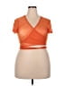 Wild Cat Orange Short Sleeve Top Size 2X - photo 1