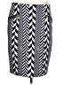 MICHAEL Michael Kors Chevron-herringbone Blue Casual Skirt Size 12 - photo 1