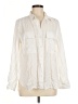 Babaton 100% Tencel Lyocell Ivory Long Sleeve Button-Down Shirt Size M - photo 1