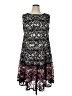 Roz & Ali 100% Polyester Tweed Black Cocktail Dress Size 16 - photo 1