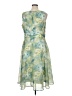 Connected Apparel 100% Polyester Floral Green Cocktail Dress Size 14w - photo 2