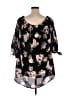 Truth NYC 100% Polyester Black 3/4 Sleeve Blouse Size 1X - photo 2