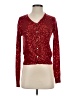 DKNY Red Silk Cardigan Size P (petite) - photo 1