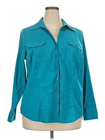 Lane Bryant 3/4 Sleeve Button-Down Shirt (view 1)