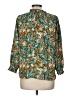 Eclair 100% Polyester Floral Teal 3/4 Sleeve Blouse Size M - photo 2