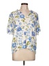 Sugarlips Floral Blue Short Sleeve Blouse Size L - photo 1