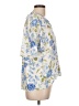 Sugarlips Floral Blue Short Sleeve Blouse Size L - photo 4