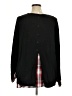 NY Collection Plaid Black Long Sleeve Top Size 1X - photo 2