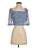 Rewind Blue 3/4 Sleeve Blouse Size S - photo 1