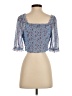 Rewind Blue 3/4 Sleeve Blouse Size S - photo 2