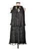 Ella Moss 100% Recycled Polyester Metallic Gray Cocktail Dress Size L - photo 1