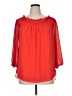 MICHAEL Michael Kors 100% Polyester Red 3/4 Sleeve Blouse Size XL - photo 1