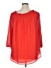 MICHAEL Michael Kors 100% Polyester Red 3/4 Sleeve Blouse Size XL - photo 2