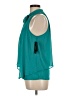 A. Byer 100% Polyester Teal Sleeveless Blouse Size L - photo 5