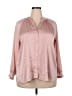 Woolworths 100% Polyester Pink Long Sleeve Blouse Size 18 - photo 1