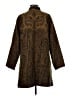Coldwater Creek 100% Wool Paisley Brown Wool Coat Size M - photo 2