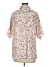 Buddy Love Floral Ivory Short Sleeve Blouse Size S - photo 1