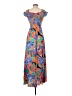 AaKaa 100% Rayon Paisley Blue Casual Dress Size S - photo 2
