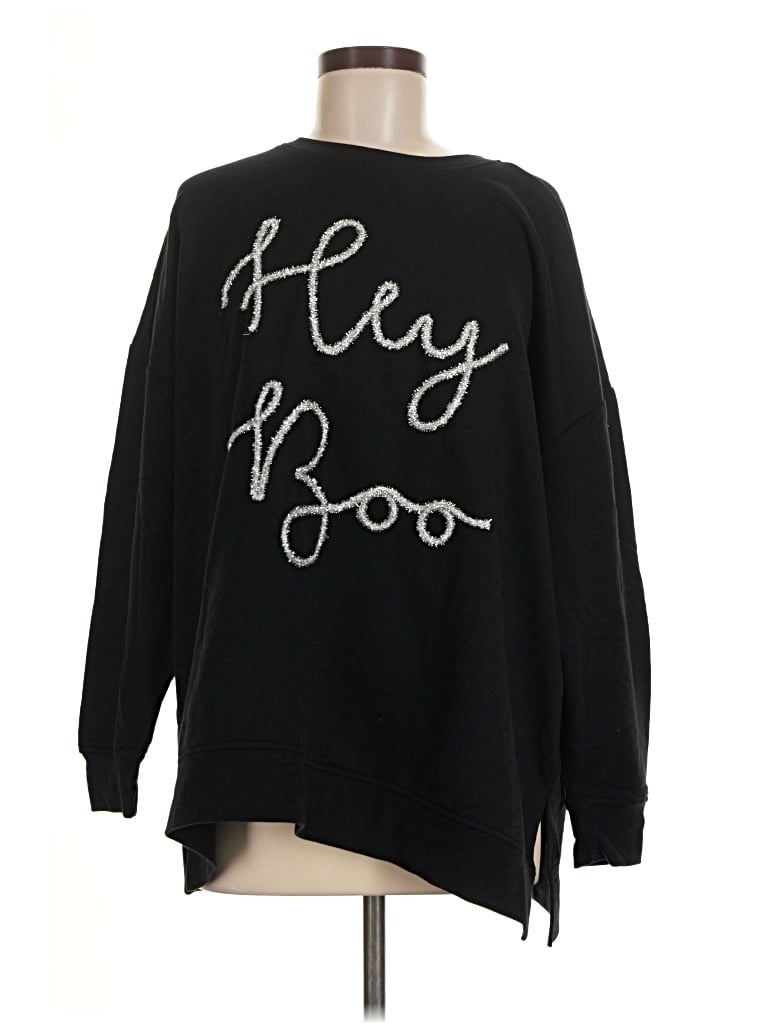 Pre-owned Mud Pie Sweatshirt In Black