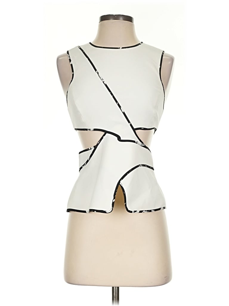 Pre-owned Bcbgmaxazria Sleeveless Blouse In Ivory