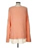Moth Color Block Orange Pullover Sweater Size L - photo 2