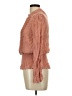 E&M Collection Brown Pink Long Sleeve Blouse Size L - photo 5