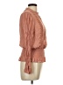 E&M Collection Brown Pink Long Sleeve Blouse Size L - photo 4