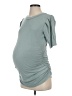 Hello Miz Gray Short Sleeve Top Size Sm Maternity - photo 1
