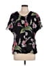 Notations 100% Polyester Black Short Sleeve Blouse Size XL - photo 1