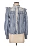 MNG Blue Long Sleeve Blouse Size 4 - photo 1
