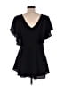 City Chic Black Short Sleeve Blouse Size 14 Plus (XS) - photo 2
