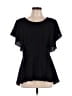 City Chic Black Short Sleeve Blouse Size 14 Plus (XS) - photo 1