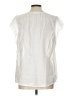 Love Notes 100% Recycled Cotton White Short Sleeve Blouse Size L - photo 2